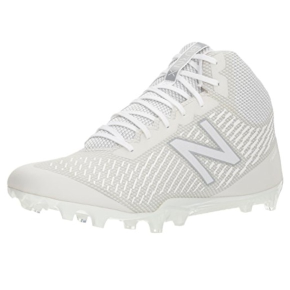 NEW New Balance Men's Burn X Mid-Cut Lacrosse Shoe White 14 W US